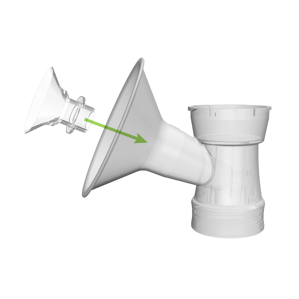 ARDO Melia breast shell inserts compatible with wearable Melia pumps for hands-free use.