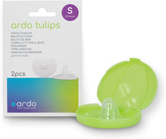 ARDO Tulips nipple shields packaging with two shields and case for hygienic transport