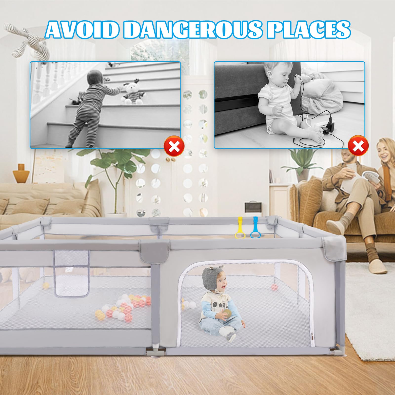 Arejonner baby playpen indoor outdoor use for versatile spaces