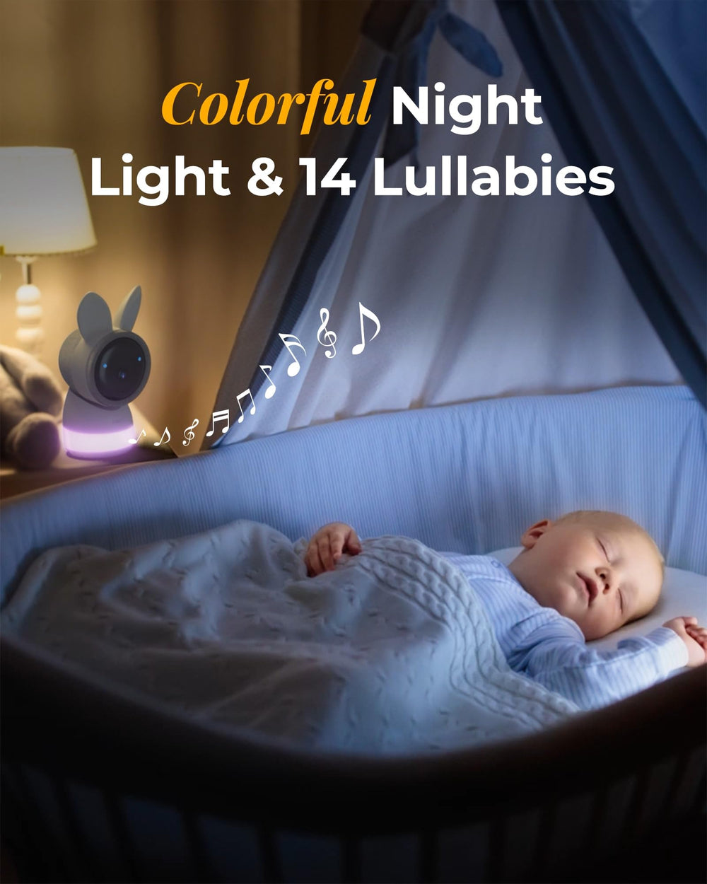 AREN TI 2-way audio lets you talk to baby from anywhere.