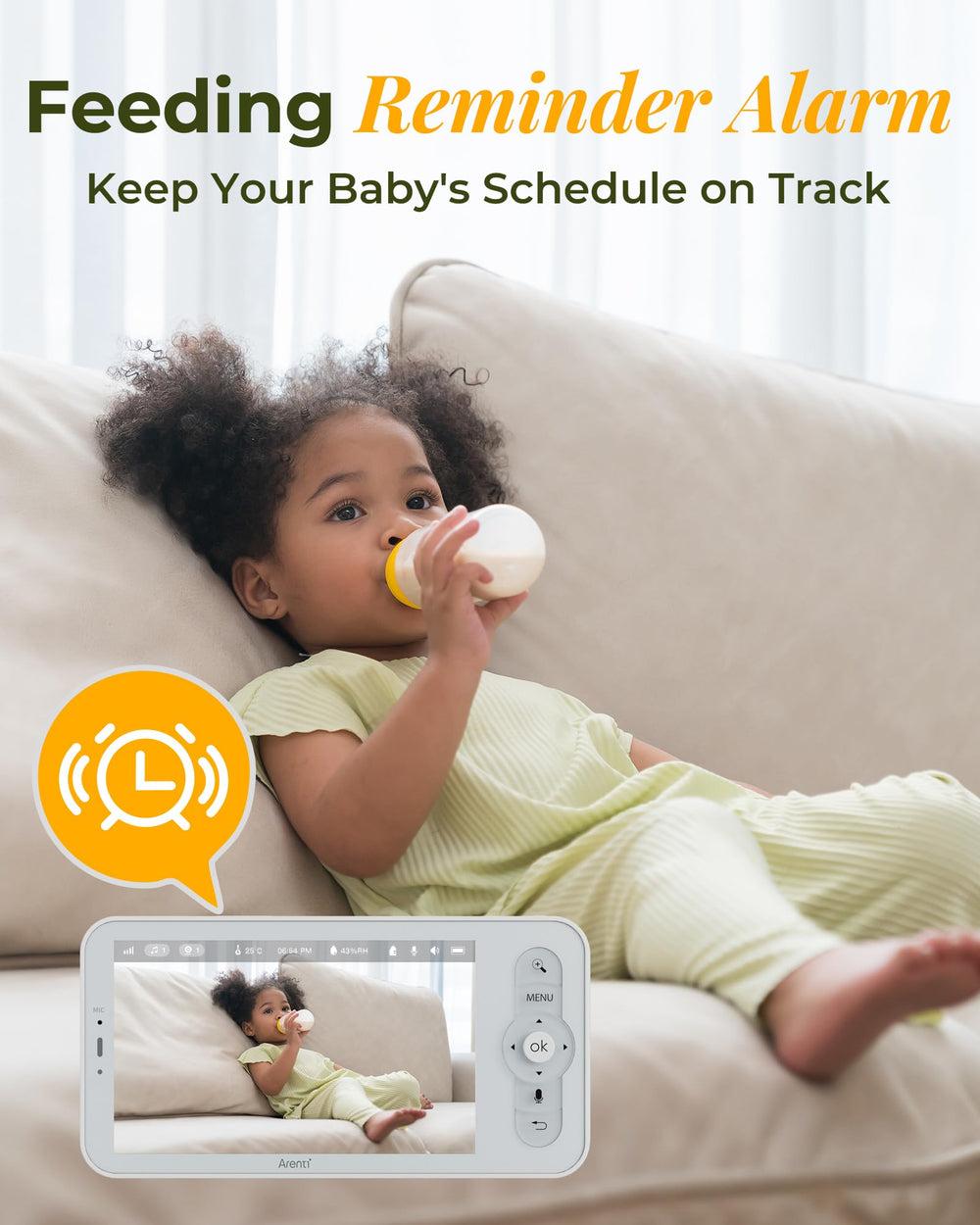 ARENTI app control enables easy sharing and remote monitoring.