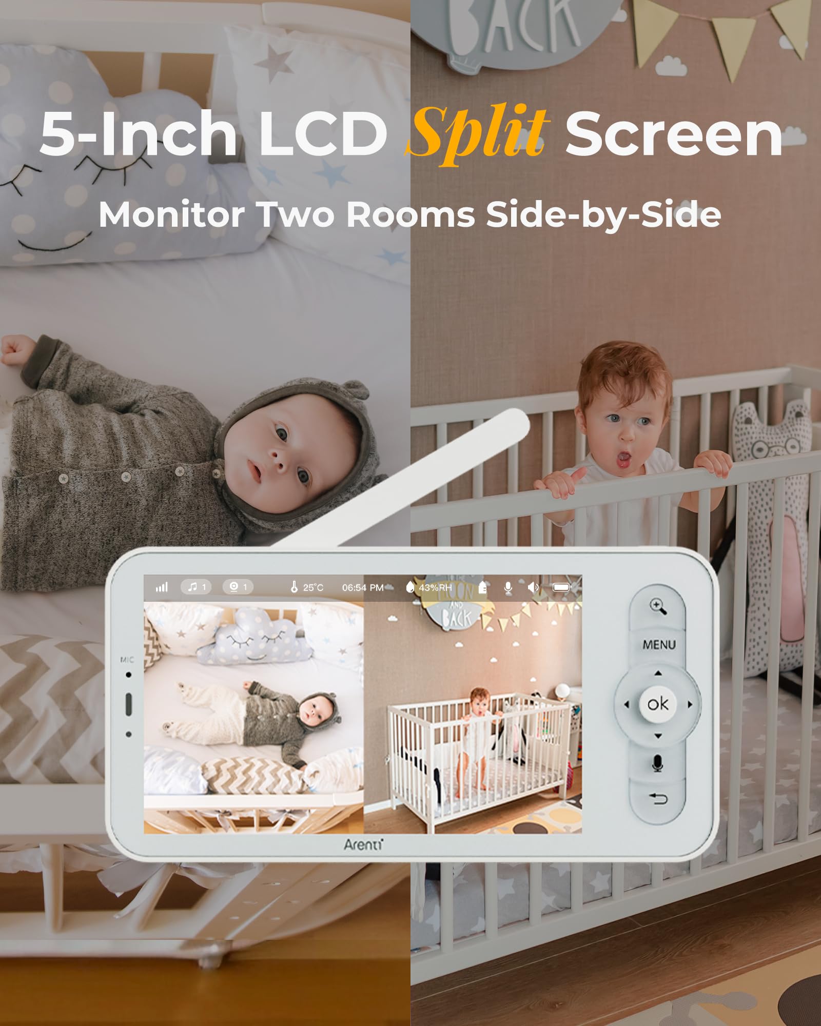 ARENTI cry-detection demonstrates instant alerts when your baby cries.
