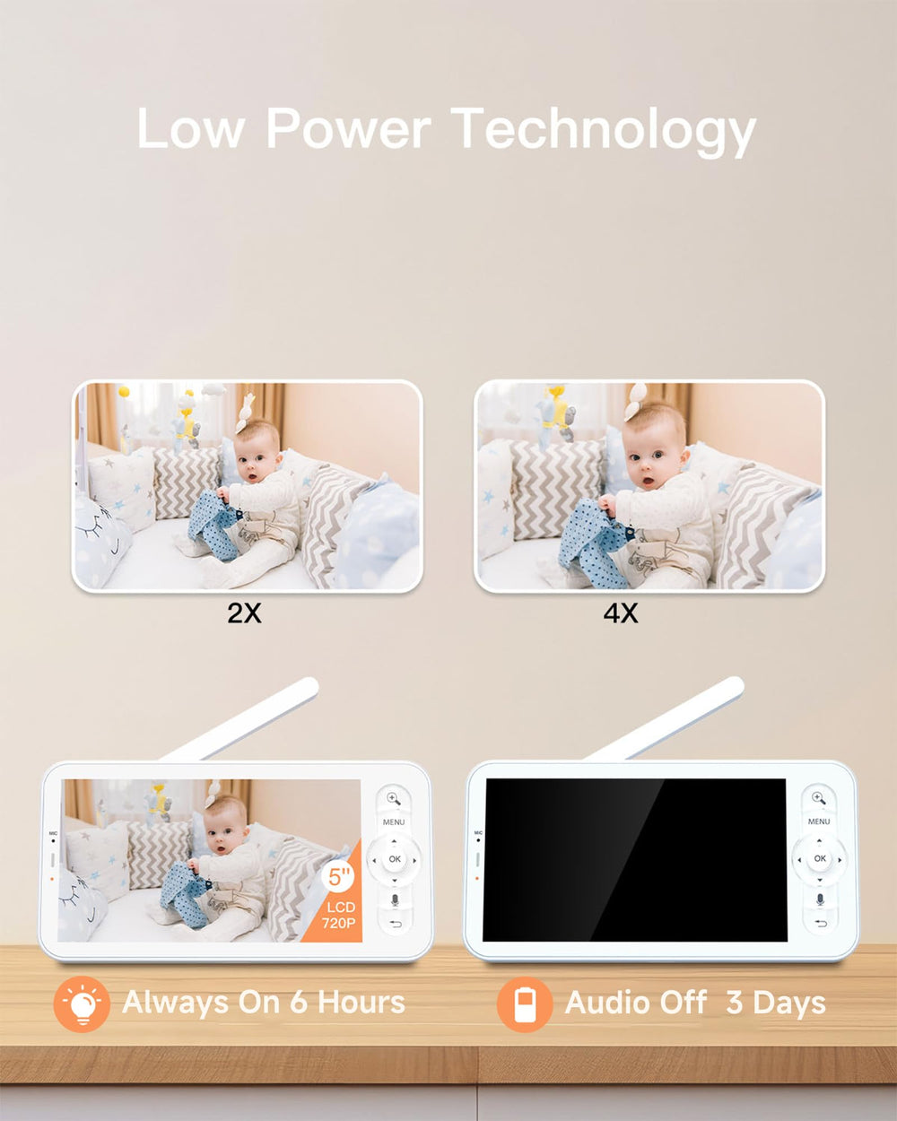 ARENTI crying detection alert notifies you of your baby's cues remotely