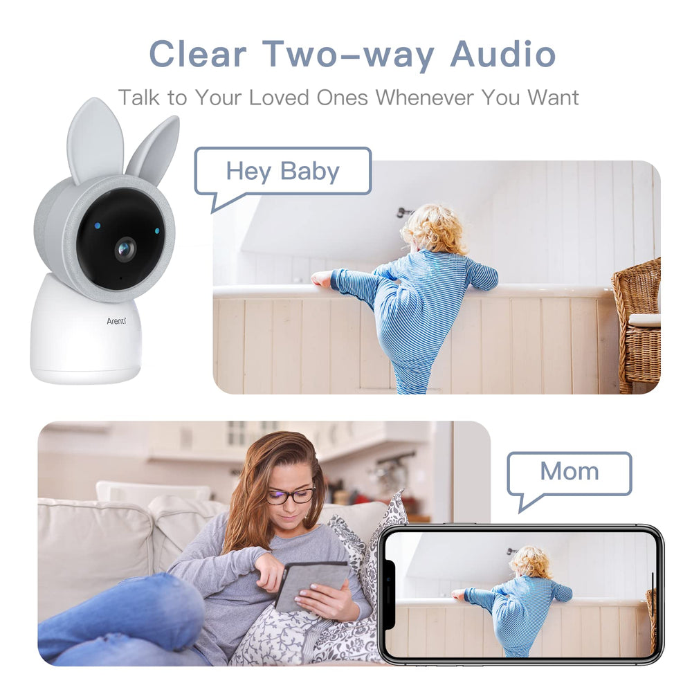 ARENTI Baby Monitor SD card storage secures local clips for review