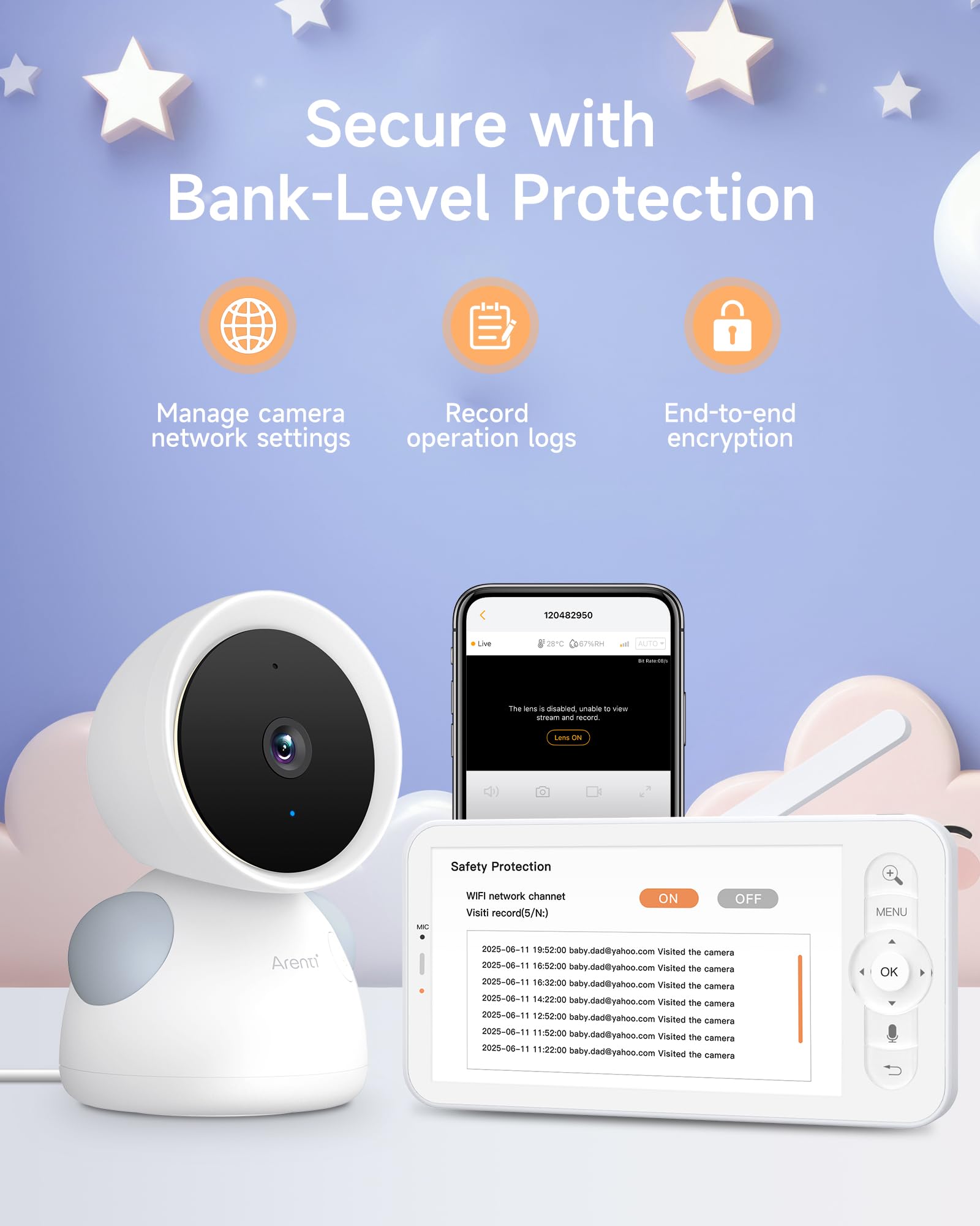 ARENTI powerline connection provides a steady monitoring signal.