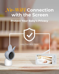 ARENTI Upgraded Baby Monitor features a 5-inch color LCD display for clear viewing.