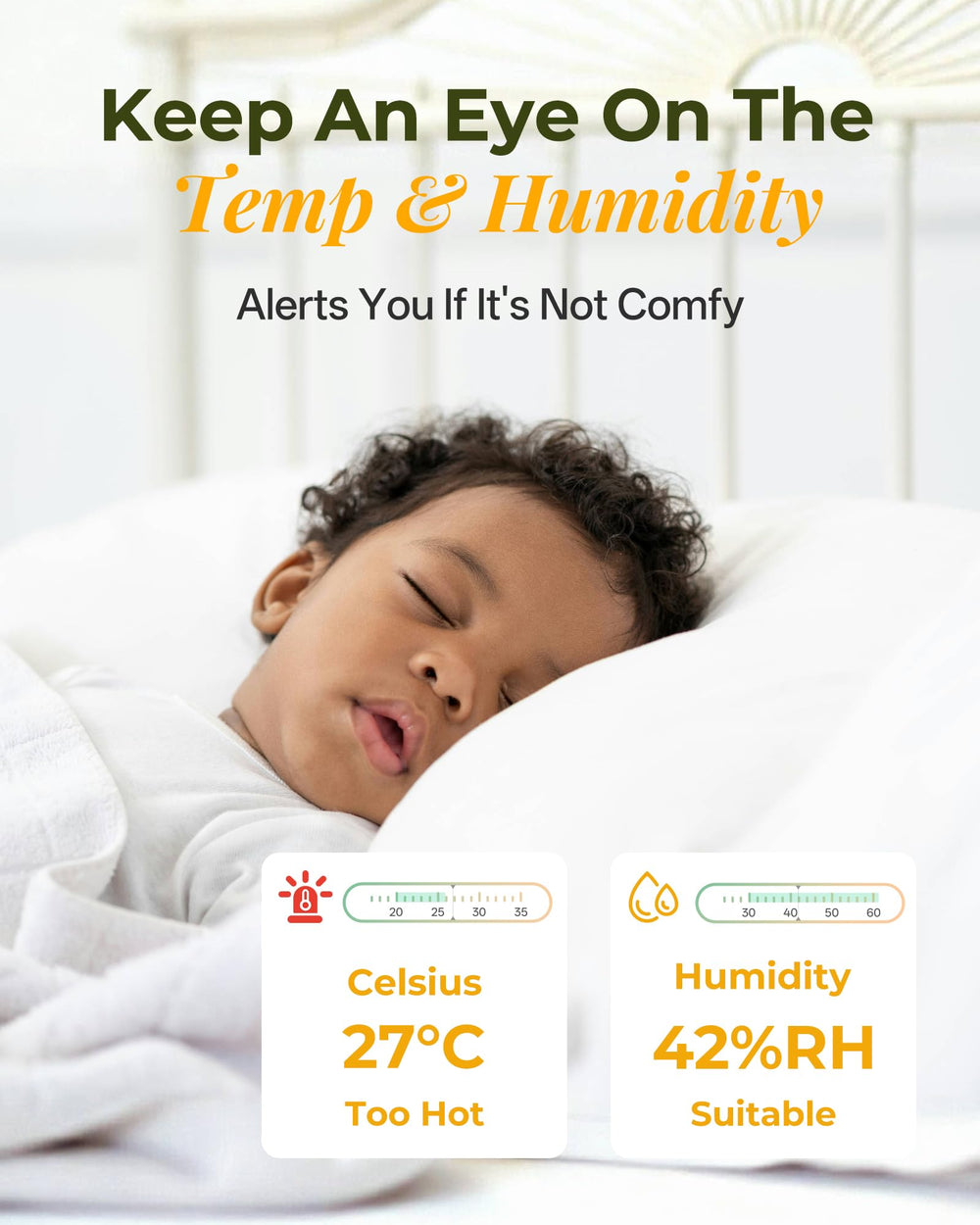 ARENTI Upgraded Baby Monitor supports cloud and SD storage with MP4 exports.