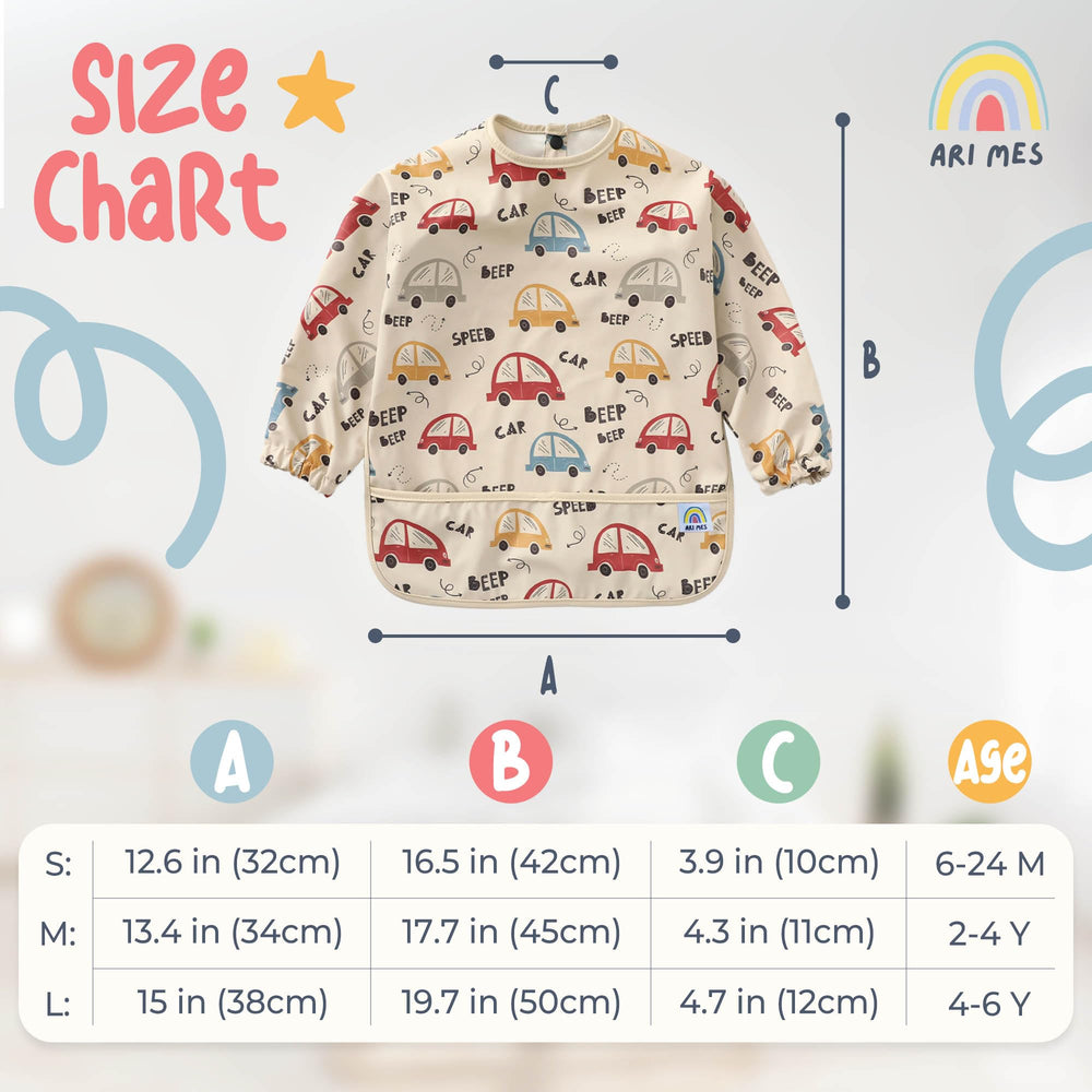 ARI MES washable and quick-drying bib keeps cleanup easy after meals
