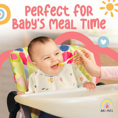 ARI MES waterproof-surface bib keeps outfits clean during meals