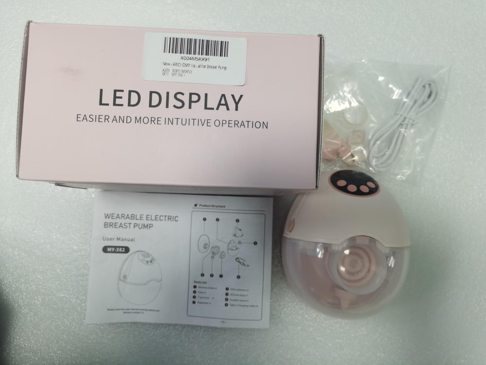 ARICHOMY wearable breast pump shown from angles for on-the-go pumping