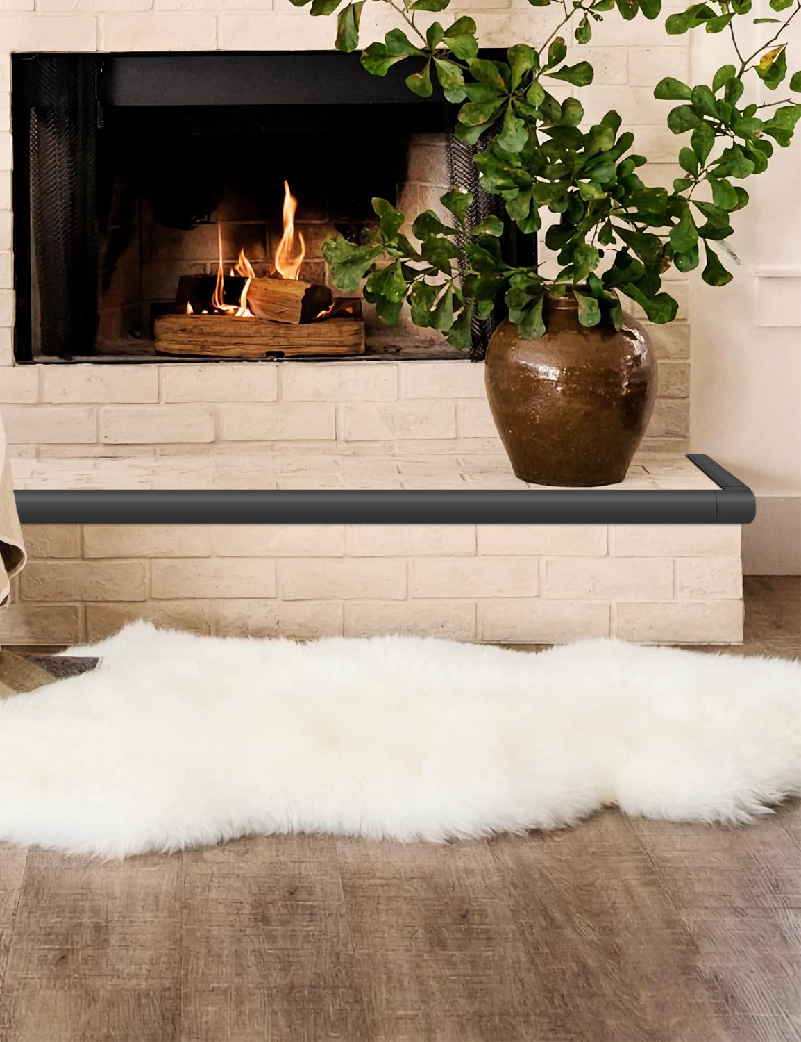 ARINBEB easy-application adhesive saves time when updating your fireplace safety setup.
