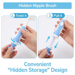 Ariseno straw brush fits slim interiors to remove stubborn residues.