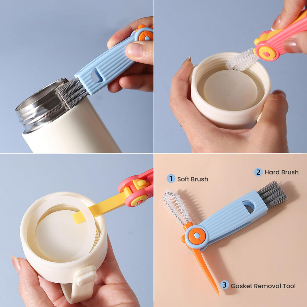 Ariseno suction cup keeps brushes organized on the sink for quick access.