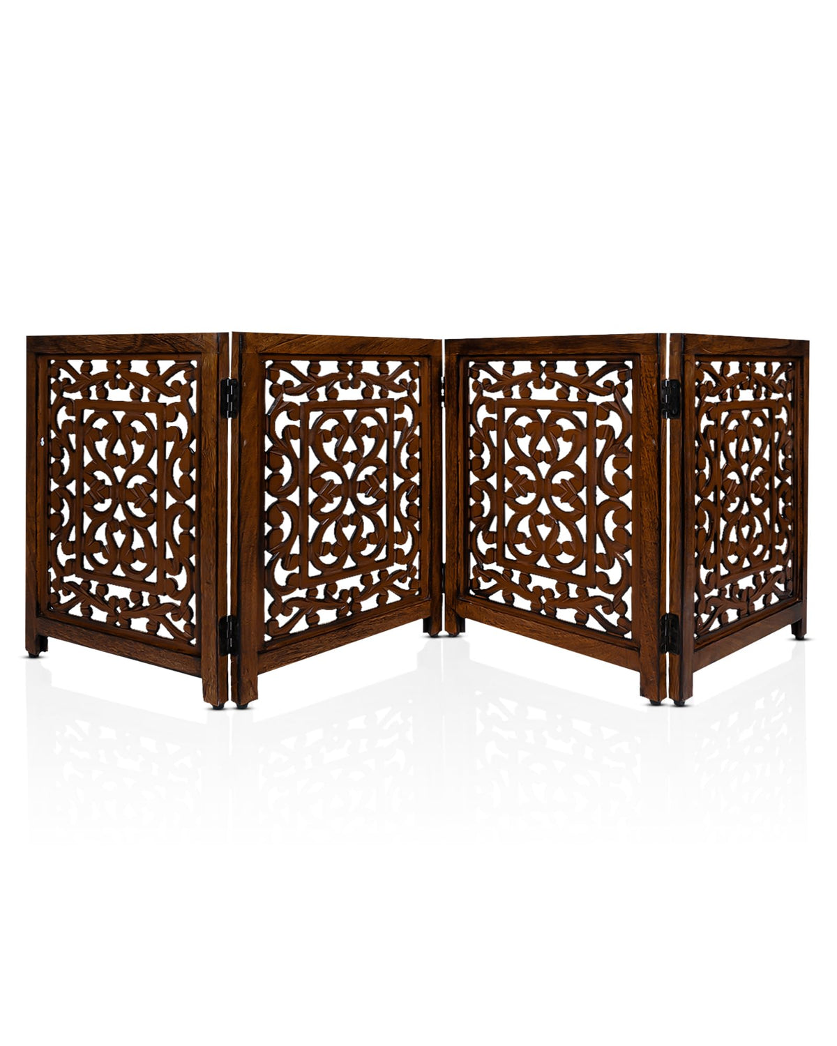 ARJORA wooden pet gate four-panel folding design for doorways