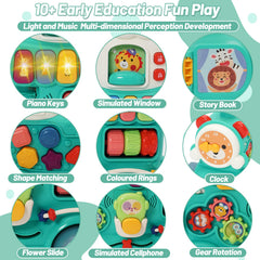 Ark Miido walker includes a story book panel for imaginative moments during play.