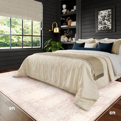 ARKIIKI 6x9 rug in playroom helps dampen noise and define cozy corners.