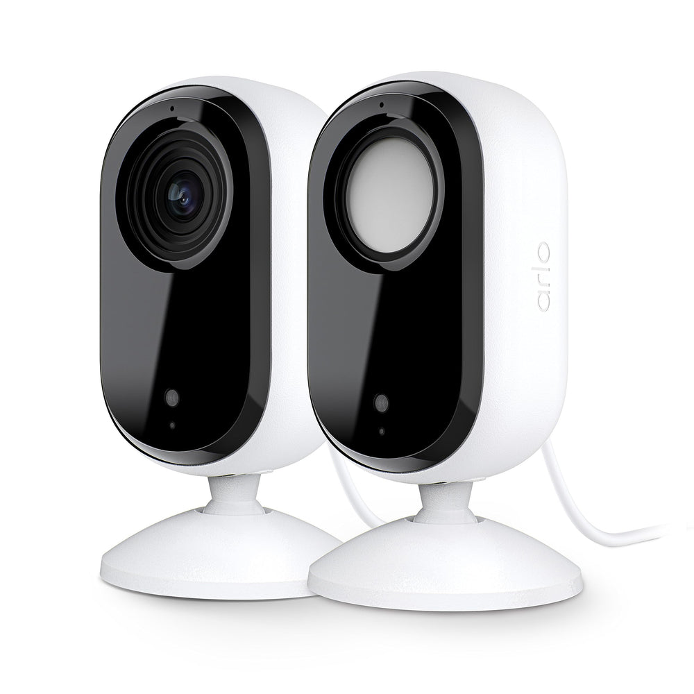Arlo Essential Indoor Camera 2K offers clear 2K footage for home monitoring.