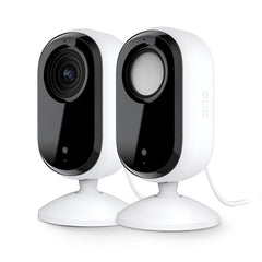 Arlo Essential Indoor Camera 2K offers clear 2K footage for home monitoring.