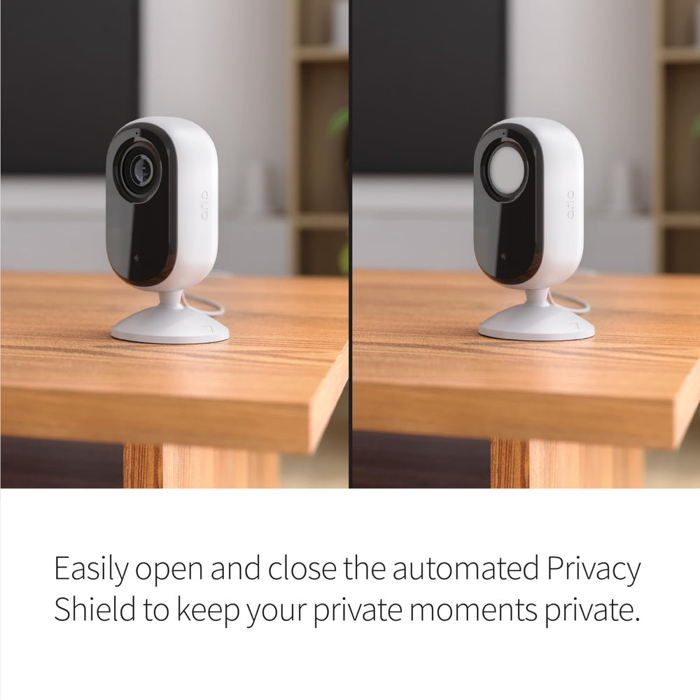 Arlo Essential Indoor Camera 2-way audio for easy pet conversations