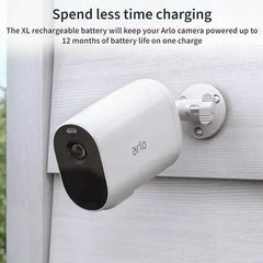 Arlo Essential XL Spotlight night vision in color, revealing details after dark.