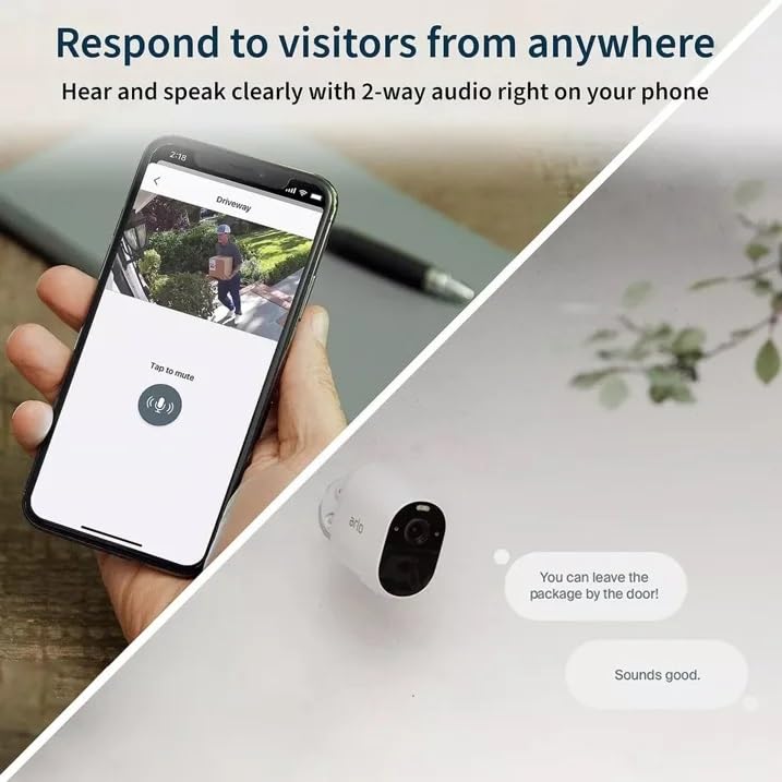 Arlo Essential XL Spotlight color night vision aids identification at night.