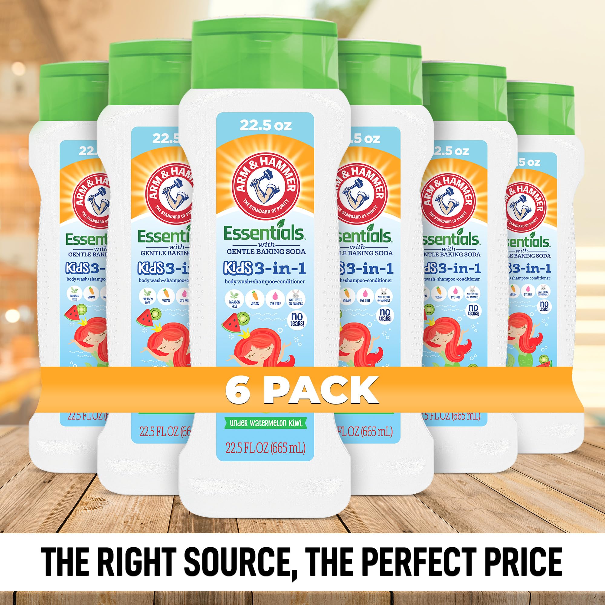 Creamy foamy lather from Arm & Hammer 3-in-1 kids body wash ready for bath