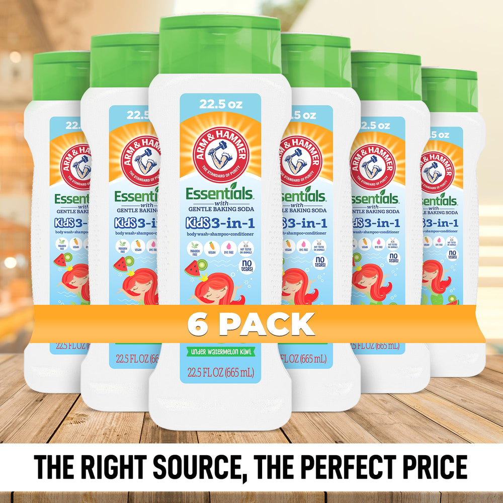 Creamy foamy lather from Arm & Hammer 3-in-1 kids body wash ready for bath