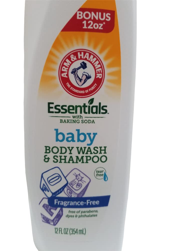 Arm & Hammer Essentials Baby Body Wash ready for baby bath time routine.
