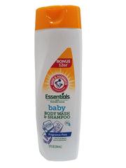 Arm & Hammer Essentials Baby Body Wash packaging showing fragrance-free formula.