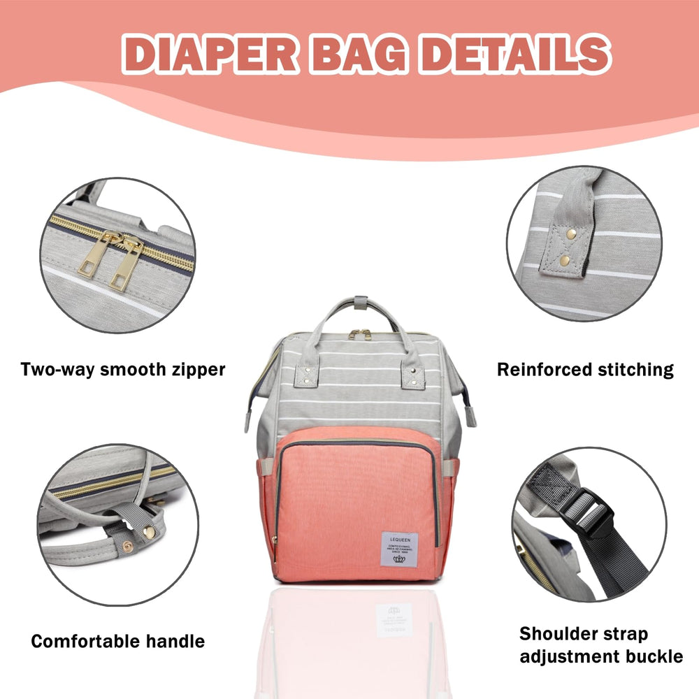Armbq diaper bag backpack ergonomic straps ease carrying heavy loads on outings.