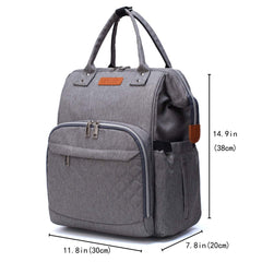 Armbq diaper bag backpack shows insulated milk pockets for bottles on the go