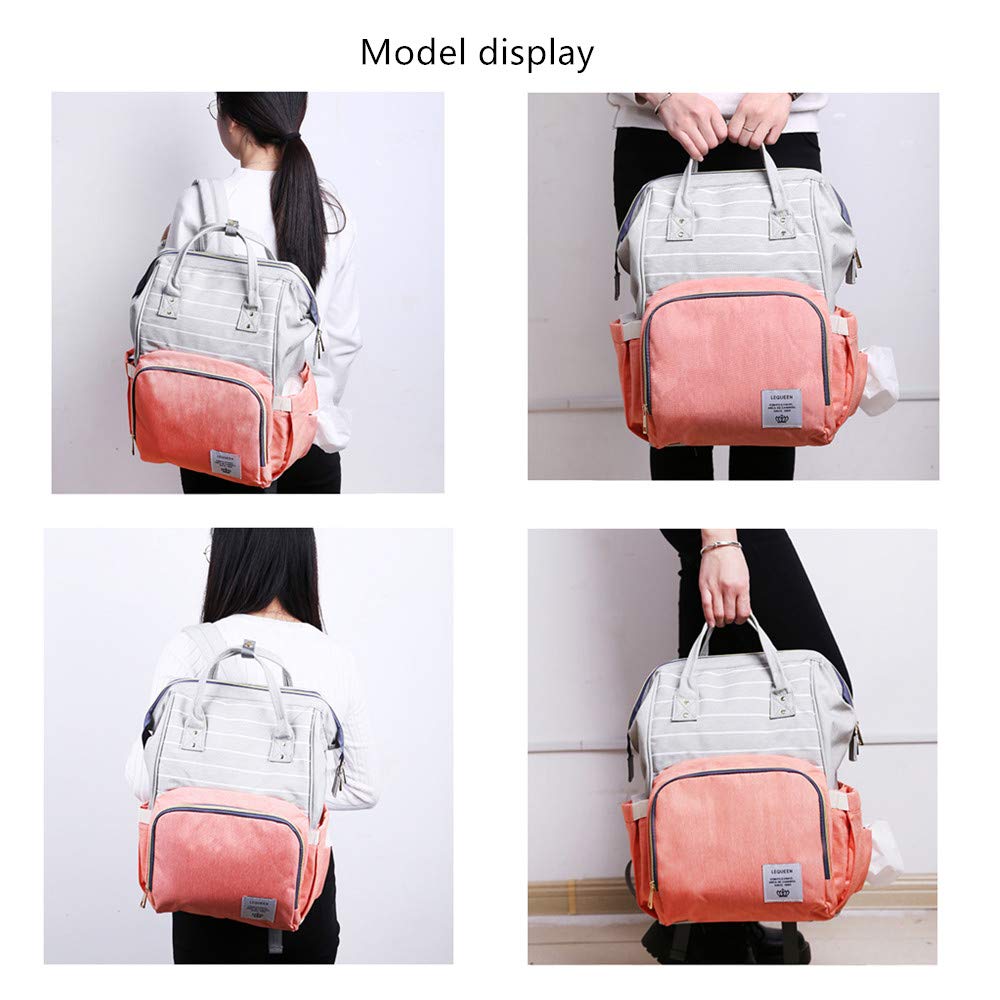 Armbq diaper bag backpack purple color offers a stylish mom-friendly look.
