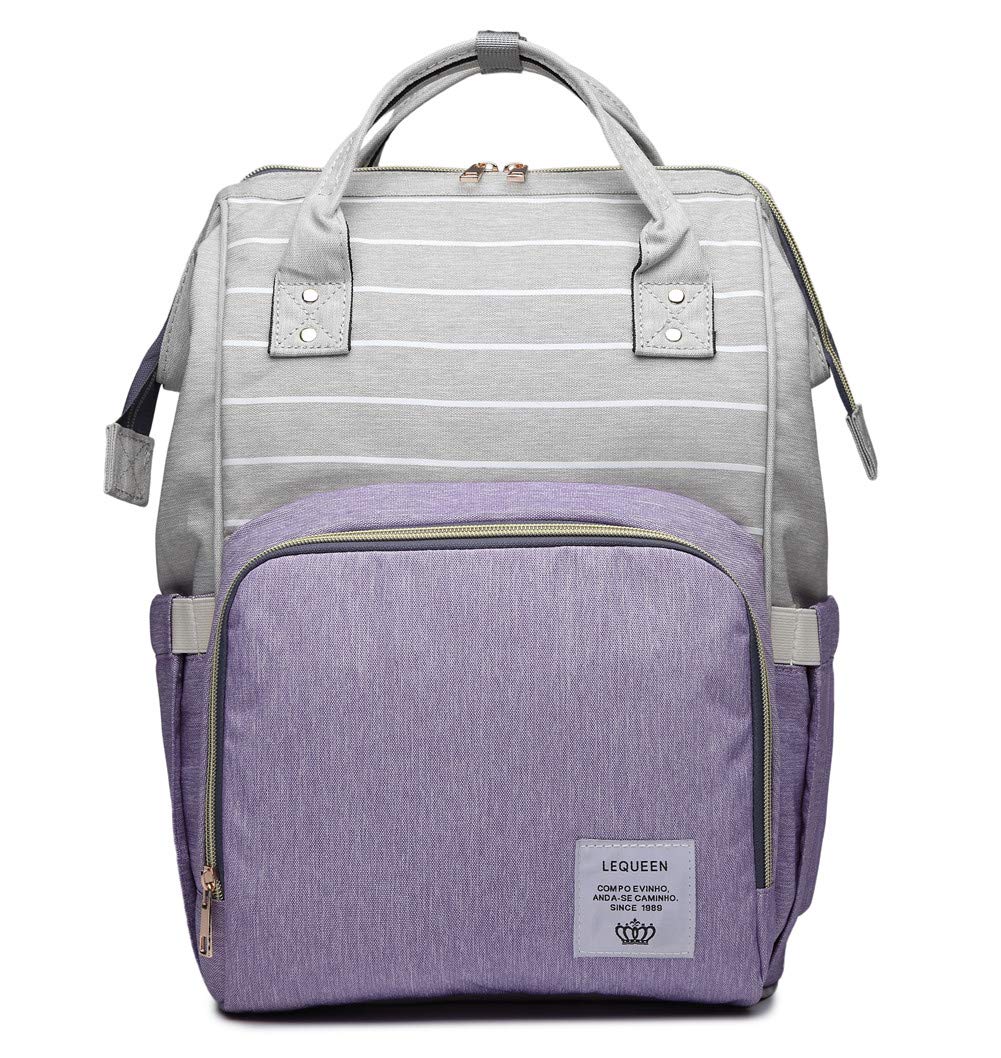 Armbq diaper bag backpack waterproof in purple, ideal for everyday baby care on the go.