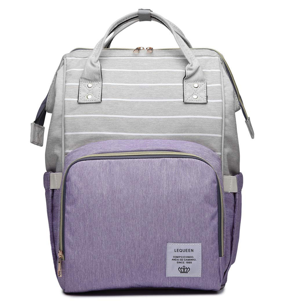 Armbq diaper bag backpack waterproof in purple, ideal for everyday baby care on the go.