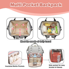Armbq diaper bag backpack wet and dry pockets help organize essentials efficiently.