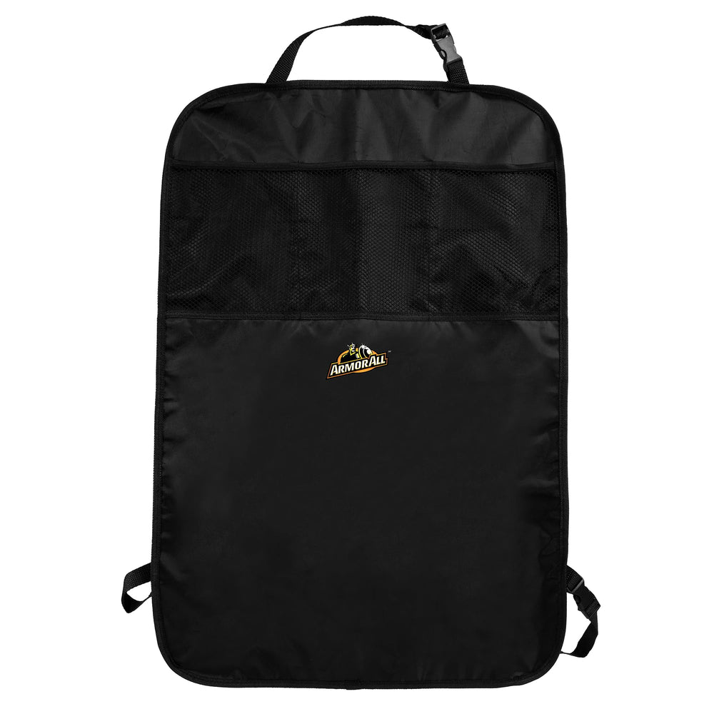 Armor All backseat kick mat easy to wipe clean with a damp cloth.