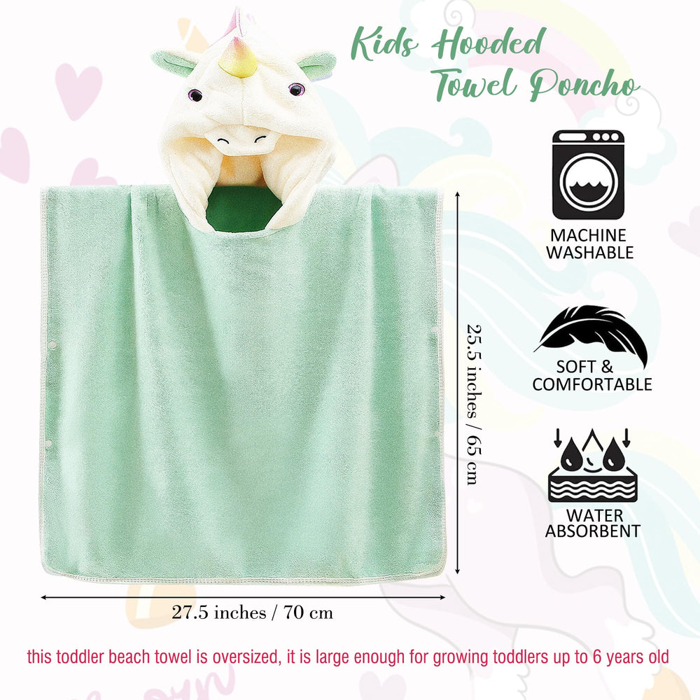 ARNUAETY unicorn hooded design adds playful charm to bath time.