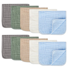 Arnzion burp cloths close-up highlights the 6-layer absorbent design.