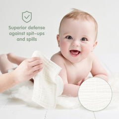 Arnzion burp cloths are machine washable with easy care.