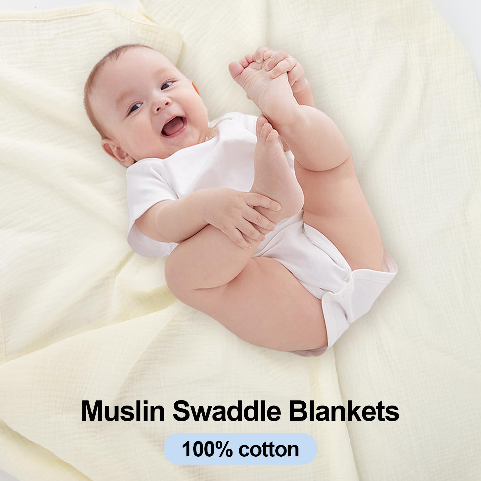 Arnzion muslin swaddle blanket doubles as a changing pad and sunshade