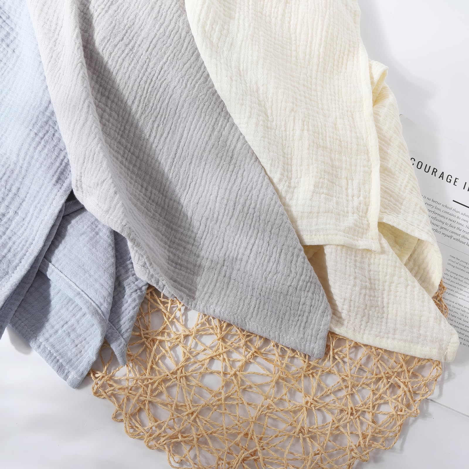 Arnzion muslin swaddle blanket lightweight and breathable for playtime