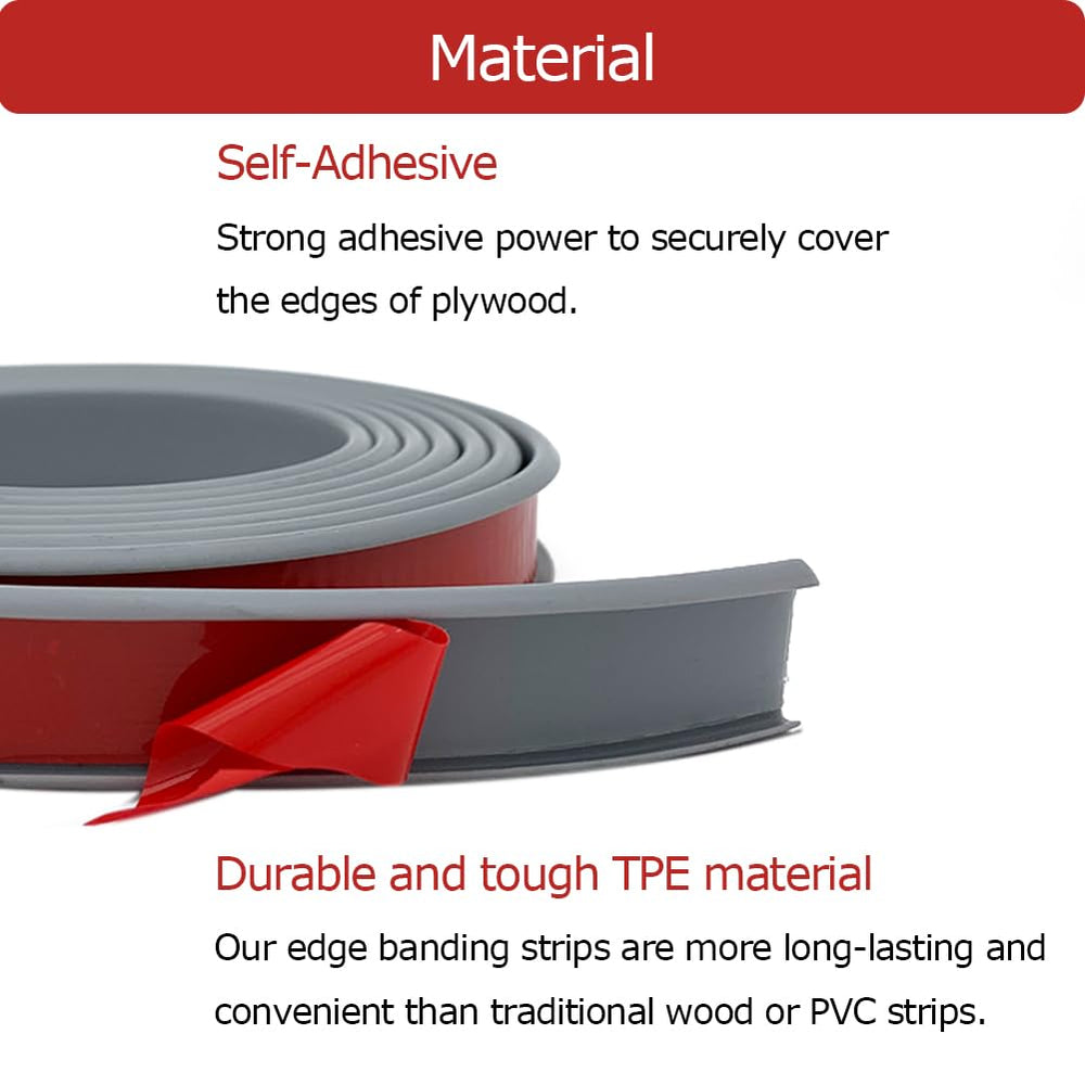 Aroilder veneer edge band closeup highlighting waterproof and wear resistant surface.