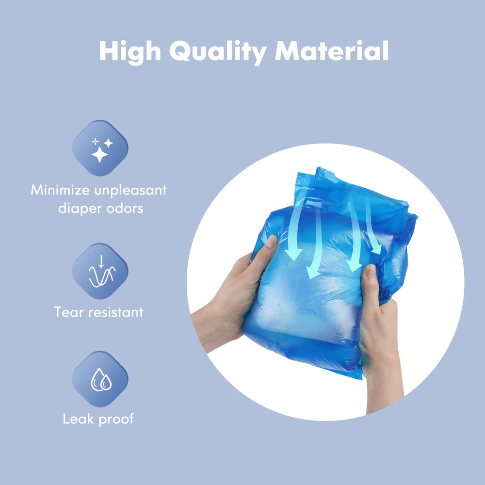 Aroma Room refills feature an opaque blue liner concealing contents for discreet disposal.