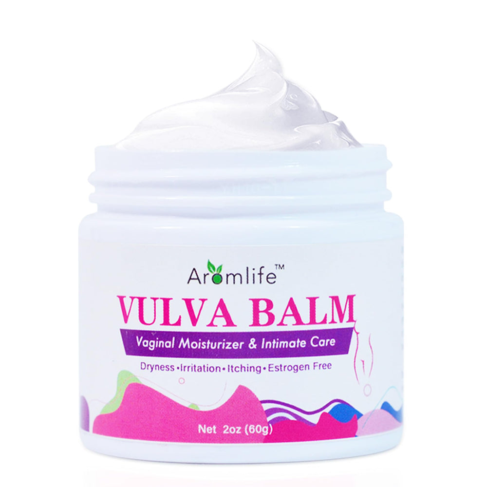 Aromlife vulva moisture balm cream jar for daily intimate care and soothing hydration