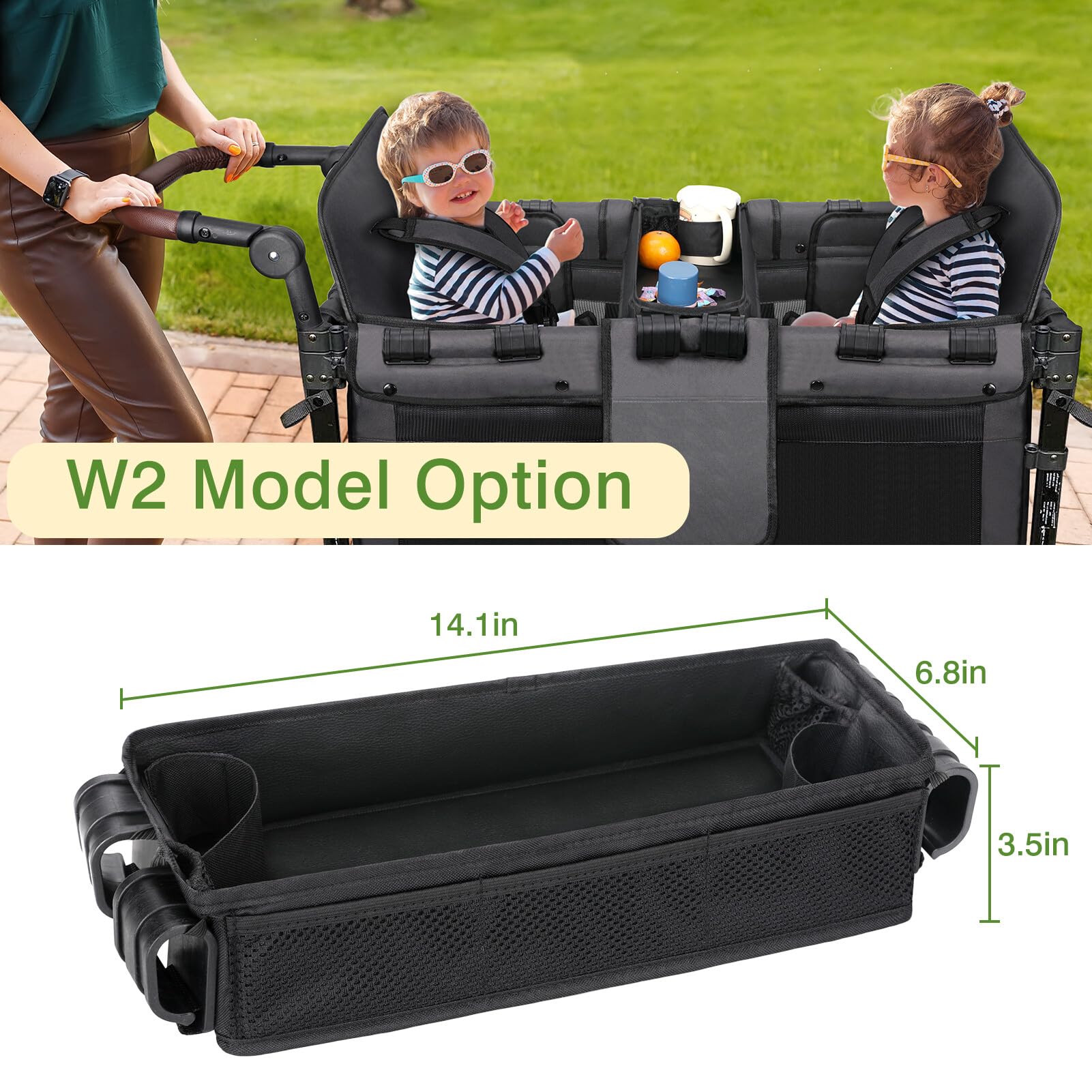 AROUY cup holder integrated tray keeps drinks within reach.