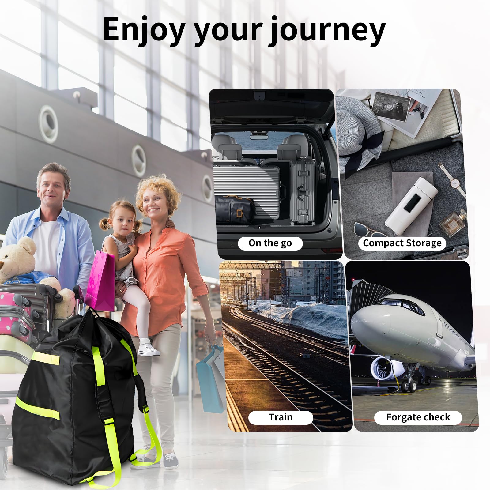 ARPOVIST bag fits most car seats and strollers for versatile travel