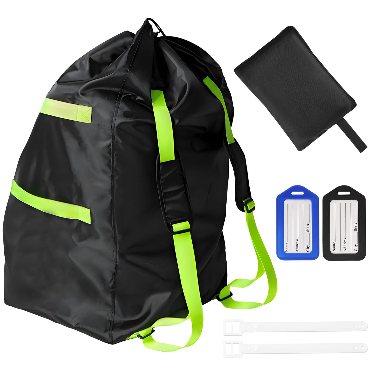 ARPOVIST car seat bag with padded shoulder straps eases gate-check travel