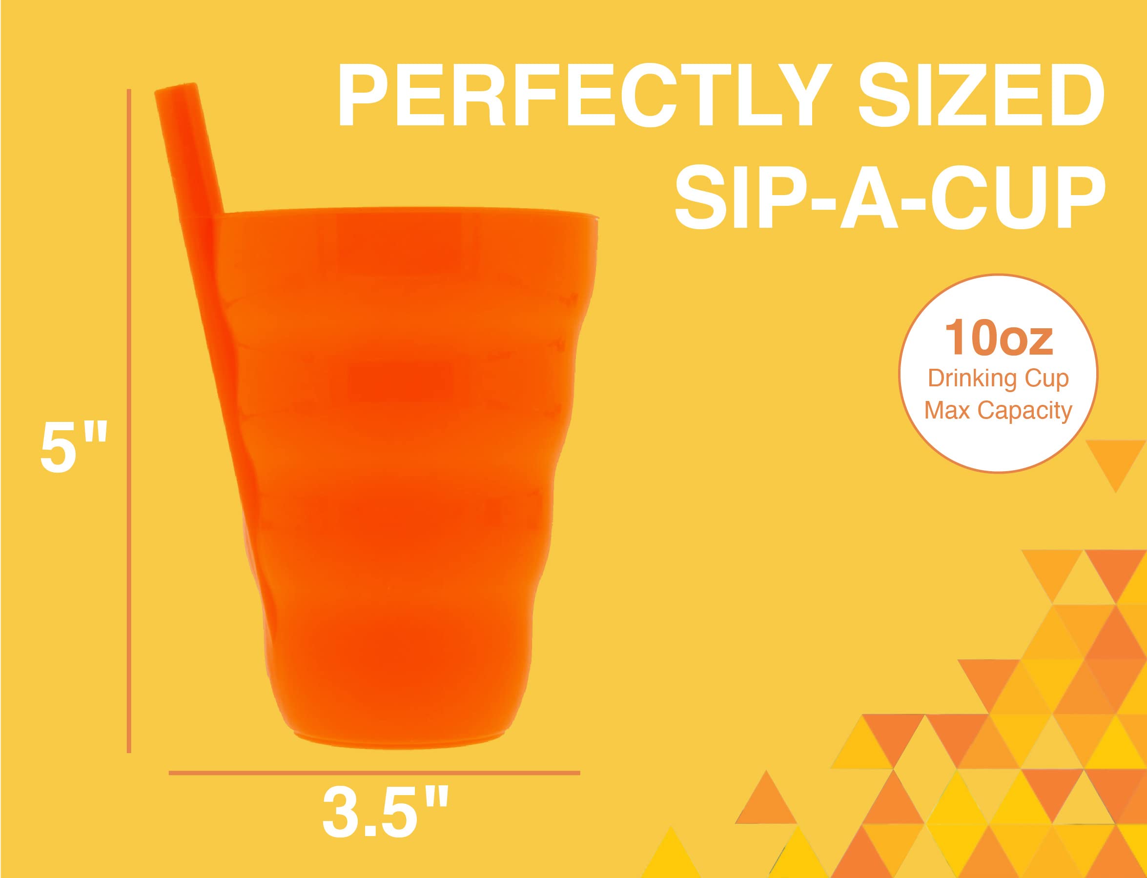 Arrow Home Sip A Cup ribbed design offers easy grip for little hands.