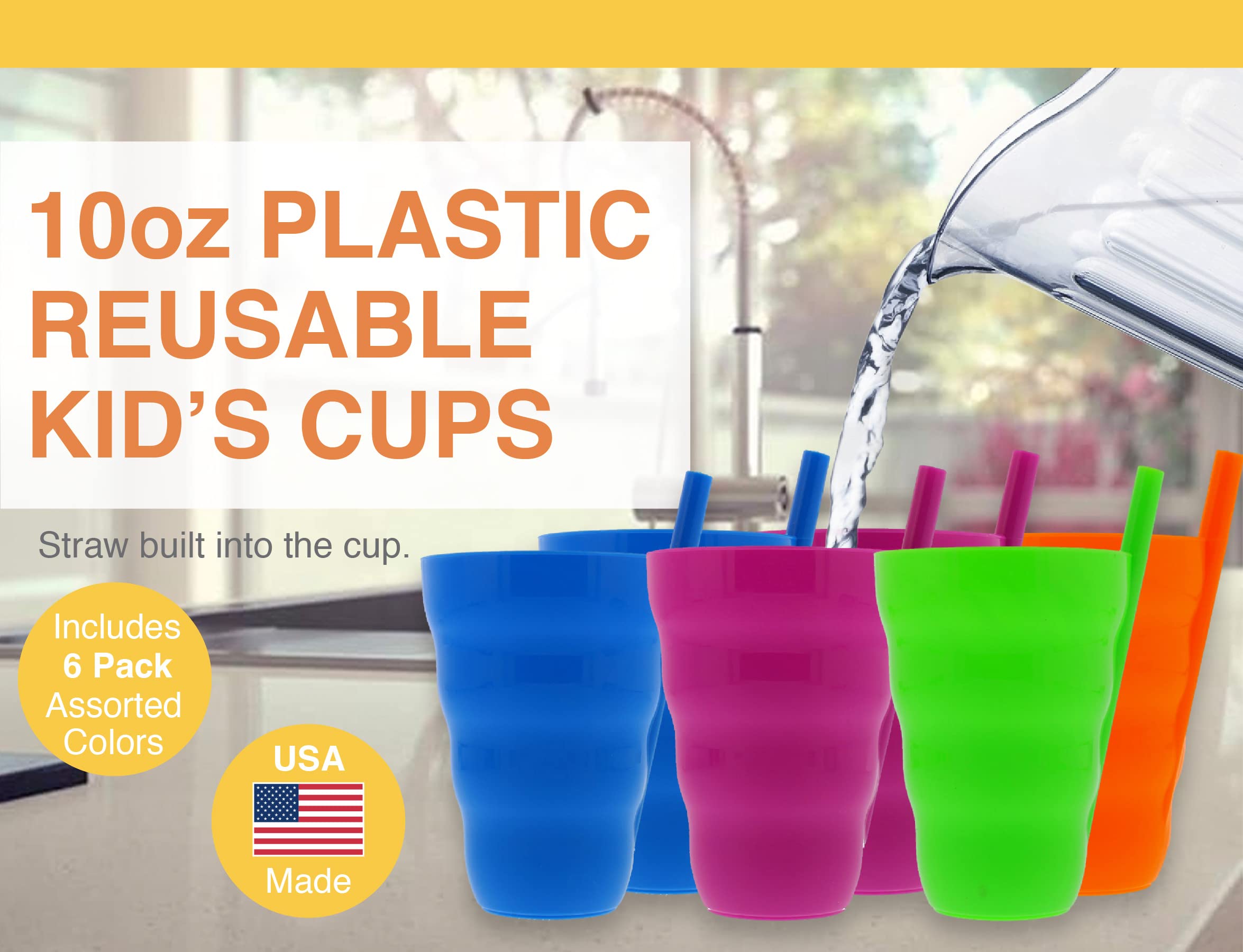 Arrow Home Sip A Cup stackable design saves pantry space and simplifies meal prep.
