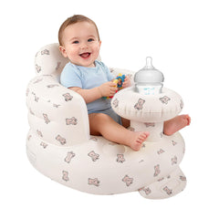 Arscniek Biscuit Bear inflatable baby seat in cozy design for comfy seated play